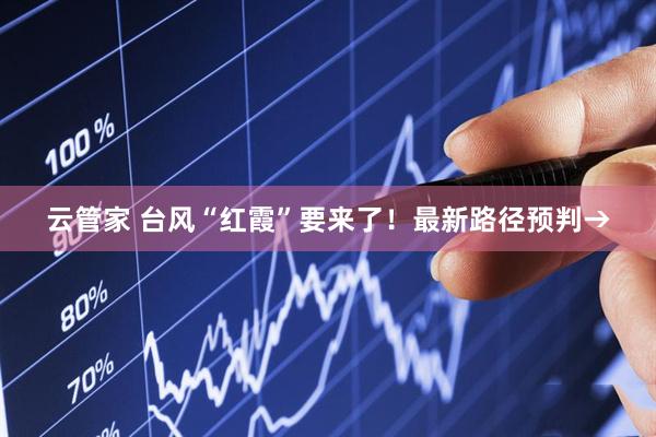 云管家 台风“红霞”要来了！最新路径预判→